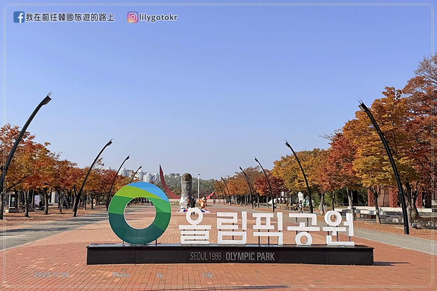 【首爾景點】秋季賞花｜奧林匹克公園：銀杏路、波斯菊花海、粉紅亂子草、波波草，超適合拍畫報 @我在前往韓國旅遊的路上
