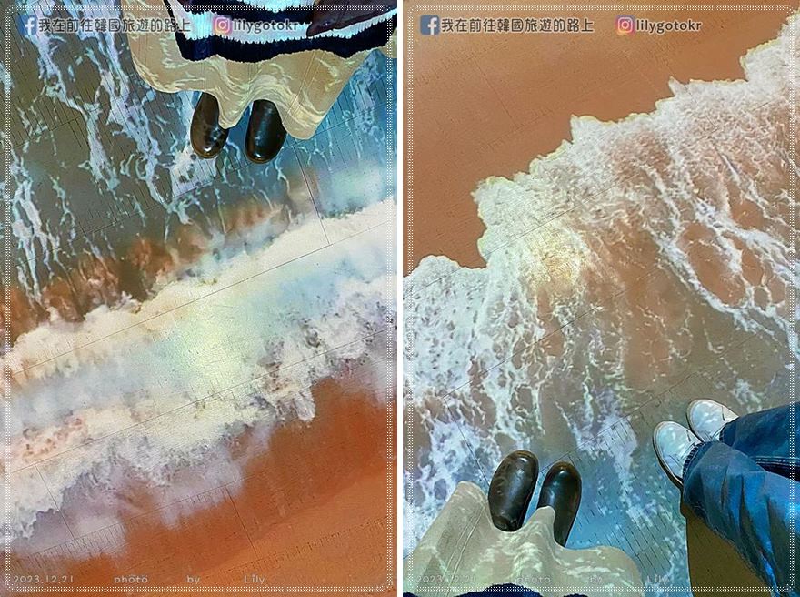 61)首爾．新論峴站｜江南FIRST COFFEE LAB(퍼스트커피랩)室內大型海浪沙灘多媒體藝術 @我在前往韓國旅遊的路上