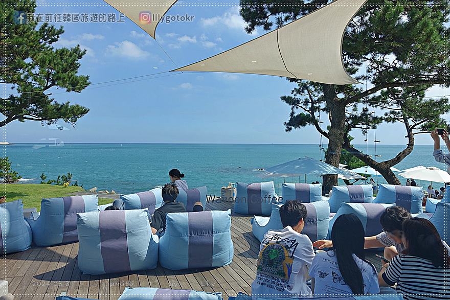 64)釜山．機張｜坐擁自然絕美海景「Waveon Coffee」超療癒海景咖啡廳 @我在前往韓國旅遊的路上