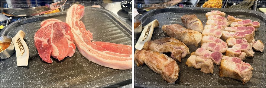 69)首爾．江南站｜「兩倍烤肉(두배고기)」厚切豬五花、水芹菜烤肉超讚，全程店員幫烤 @我在前往韓國旅遊的路上