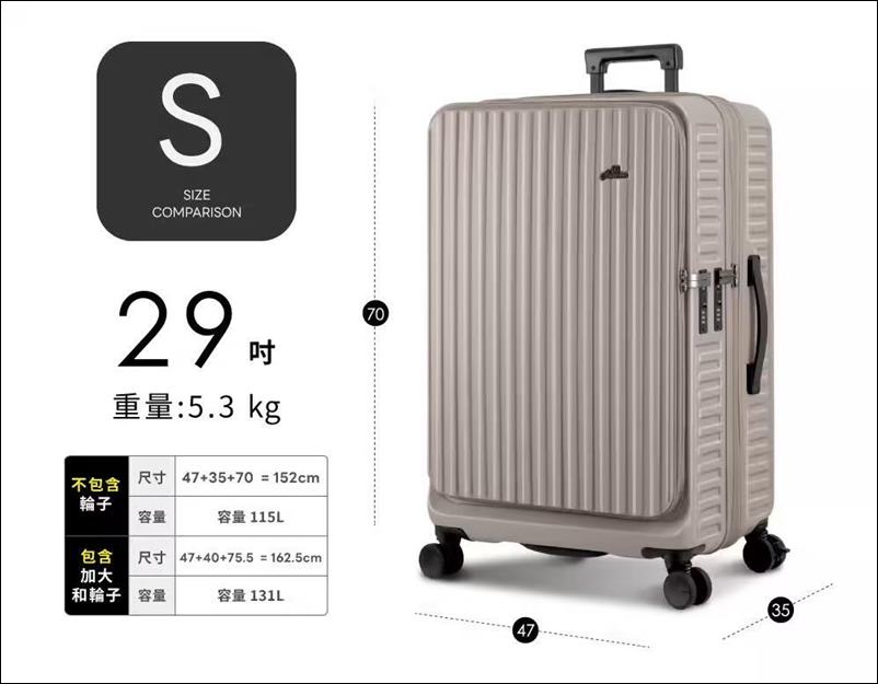 開箱｜【Arowana 亞諾納】前開河馬旅行箱，煞車輪、掛勾、拉鍊擴充、手機支架，通通有了！還贈透明保護套，破箱換新箱 @我在前往韓國旅遊的路上