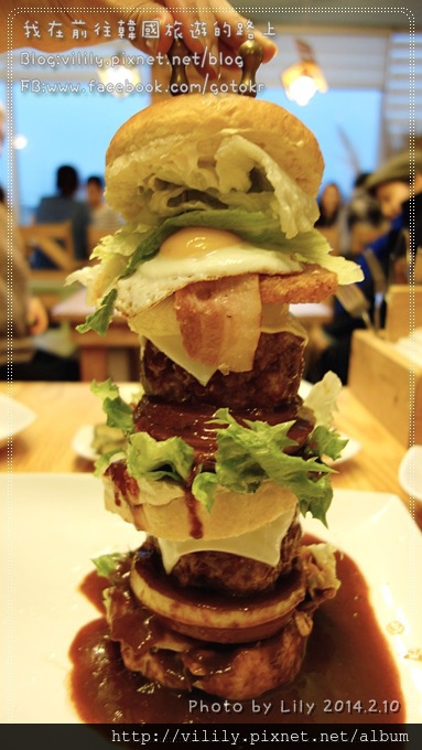 ⑧(已歇業)濟州．濟州市｜30公分高超大手工黑豬肉漢堡《爸爸我們去哪兒》就是來這吃的 @我在前往韓國旅遊的路上