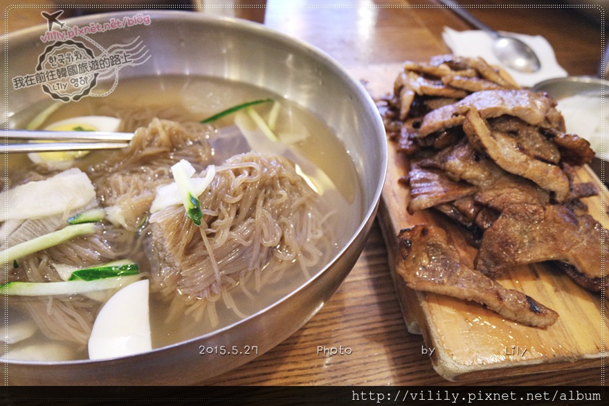 ⑯首爾．明洞／弘大｜吃冷麵附烤肉盤，육쌈냉면烤肉冷麵太爽了！一人也可吃 @我在前往韓國旅遊的路上
