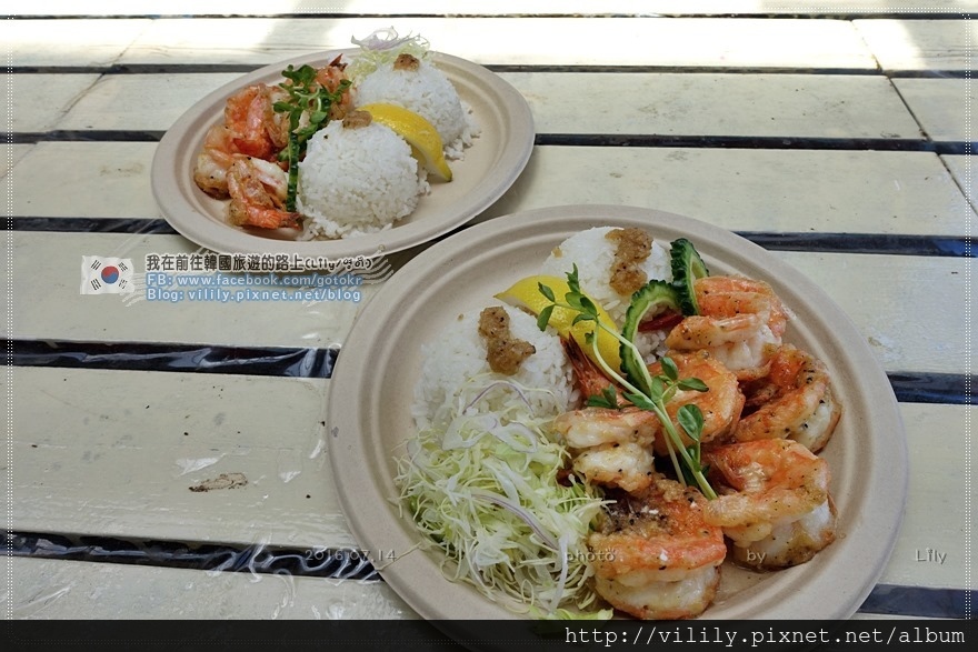 日本．沖繩｜北部景點推薦必去古宇利島3：Shrimp Wagon蝦餐車之蝦蝦飯 @我在前往韓國旅遊的路上