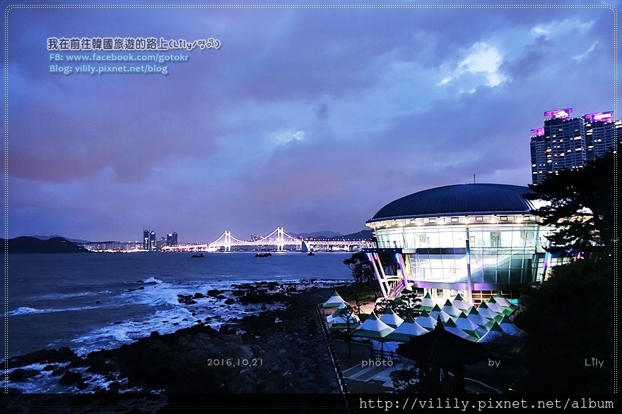 ㉘ 釜山．冬柏站｜冬柏公園APEC世峰樓(Nurimaru APEC House)夜景《購物王路易》取景 @我在前往韓國旅遊的路上
