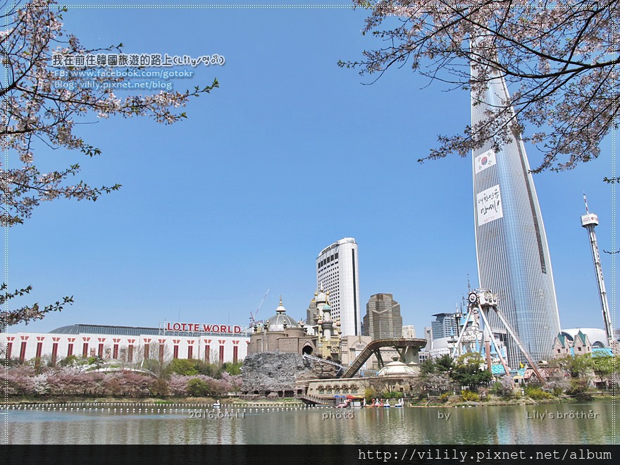 ㉔首爾．蠶室站｜二訪「石村湖」櫻花環湖美到翻還能看到樂天世界及樂天世界塔 @我在前往韓國旅遊的路上