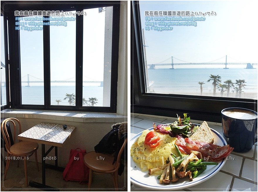 ㊵(已歇業)釜山．廣安站｜廣安里海景咖啡廳 Wonders(원더스) 享用早午餐、眺望廣安大橋 @我在前往韓國旅遊的路上