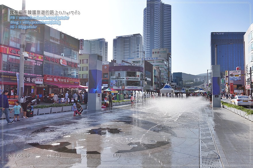 ㊷釜山．海雲台站｜海雲台～美麗海之路音樂噴泉(고운바다길분수)，內含時間表及影片 @我在前往韓國旅遊的路上