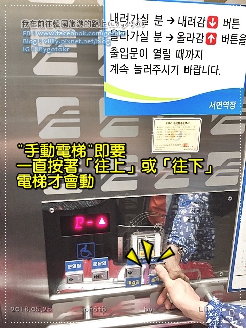 ㊷釜山．西面站｜在西面站轉乘，教你拖拉行李箱,有嬰兒推車,行動不便者，搭站內電梯不爬樓梯好輕鬆 @我在前往韓國旅遊的路上