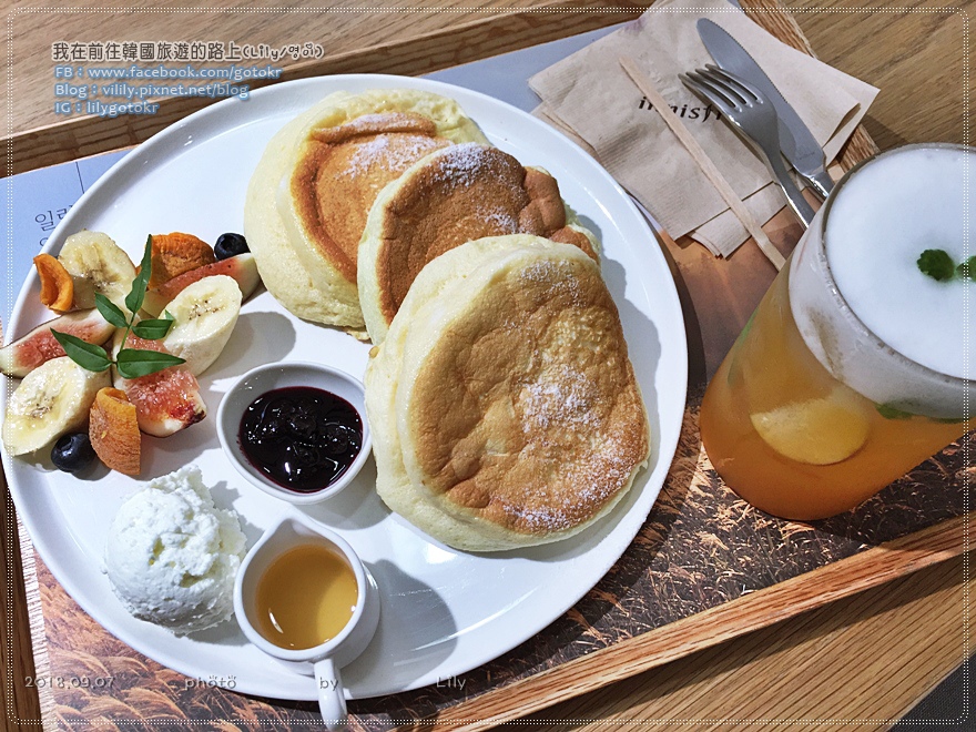 ㊺(已歇業)首爾．明洞站｜innisfree Green Cafe 舒芙蕾鬆餅，享受濟州島大自然的原汁原味 @我在前往韓國旅遊的路上