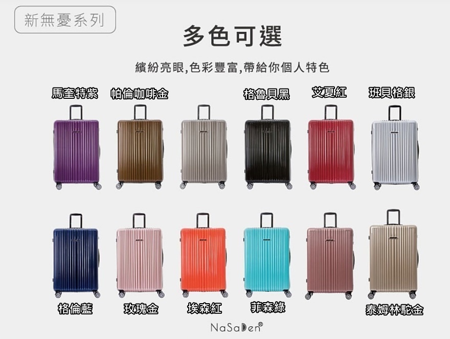 【行李箱開箱＆團購優惠】NaSaDen新無憂系列輕量拉鍊行李箱、海德堡系列行李箱 @我在前往韓國旅遊的路上